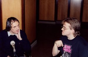 1994년 몬트리올 국제 판타스틱 영화제에서 마틴 소바주와 인터뷰하는 아르젠토