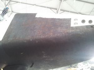 OK-GLI 비행 시험기에 장착된 부란 열 타일의 모습, 슈파이어 기술 박물관에 전시되어 있다.