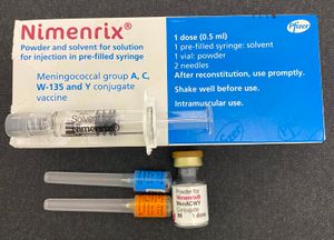 니멘릭스(화이자). 수막구균 A, C, W-135, Y 혈청군 접합 백신