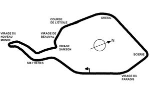 1952년(단축), 1957년, 1962년, 1964년, 1968년에 사용된 Rouen-Les-Essarts