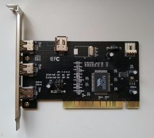 VIA VT6306 칩셋이 장착된 IEEE 1394 FireWire-400 PCI 카드