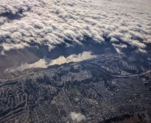 밀브레, 샌브루노 및 샌 안드레아스 호수의 항공 사진