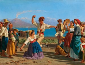 이탈리아인들의 타란텔라 춤