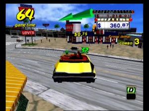 플레이어는 화면의 화살표를 따라 메인 시간(왼쪽 위)과 승객 타이머(중앙의 녹색 숫자)가 다 떨어지기 전에 승객을 목적지까지 배달한다. 플레이어는 스턴트를 수행하여 추가 팁을 얻을 수 있다.