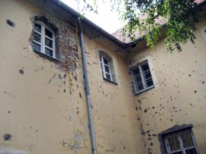 오시예크에서의 포격 피해