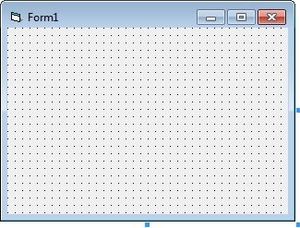 비주얼 베이직의 비어있는 폼.