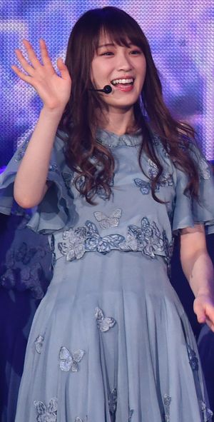 2019년 대만 타이베이에서 노기자카46과 함께 공연하는 타카야마