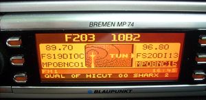 FM 자동차 라디오 인터페이스 디스플레이