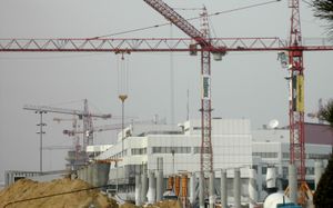 2005년 바르샤바 쇼팽 공항의 터미널 2 건설 현장