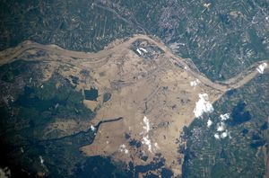 폴란드 남동부 비스와강의 광범위한 홍수