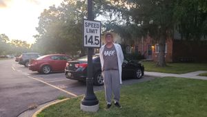 까다로운 표지판은 14.6이 속도 위반임을 암시한다