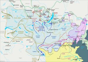1630년대 후금과의 전투 이후 링단 칸 휘하 차하르 세력의 붕괴.