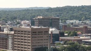 서쪽을 바라본 콜럼버스 시내 스카이라인