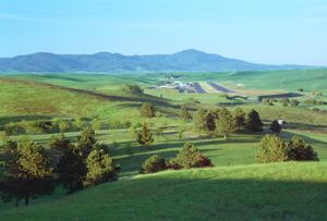 풀먼-모스크바 지역 공항의 서쪽에서 바라본 모습