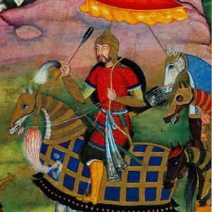 행군하는 후마윤(『바부르나마』에서)