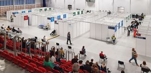 폴란드 그단스크 의과대학교의 코로나19 백신 접종 센터