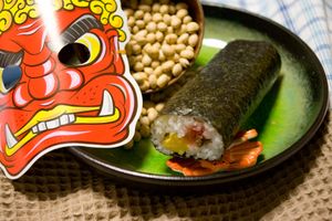 볶은 콩과 에호마키