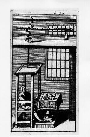 저울 위에서 식사하는 산토리오