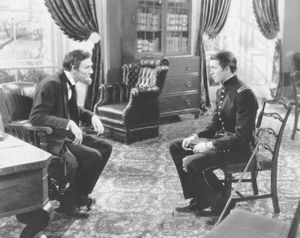 에이브러햄 링컨 역으로, 제임스 스튜어트와 함께, 오브 휴먼 하츠(1938)