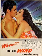 프레스턴과 도로시 라무르가 출연한 영화 태풍(1940)의 광고