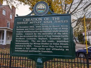 뉴햄프셔 역사 표지 "닌자 거북이"의 탄생을 기념하는 뉴햄프셔 도버