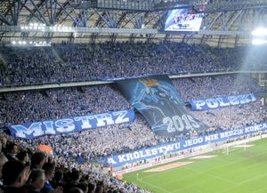 2014-15 엑스트라클라사 시즌 중 레흐 서포터들