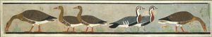 이집트 네페르마아트 무덤 벽면 패널의 거위 (기원전 2575년경 – 기원전 2551년경)