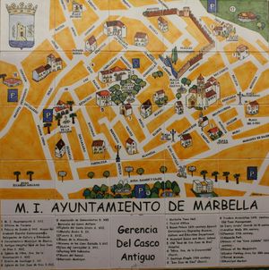 주요 건물이 있는 구시가지 지도