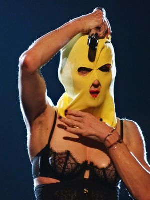 마돈나가 2012년 MDNA 투어에서 푸시 라이엇을 지지하는 모습