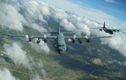 비행 중인 C-130MK1 허큘리스