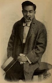 1917년, 영화 촬영 중인 하야카와 셋슈