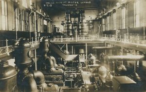 1908년 오하이오주 톨레도 시립 상수도 시설의 기계실