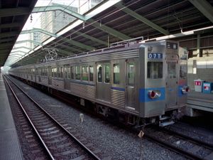 6071편성 미타 방면 선두차, 니시다이역에서 촬영