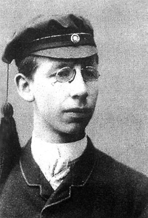 요한 바알레르 1887년 크리스티아니아 대학교 학생 시절