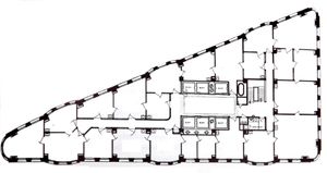 1903년 플랫아이언 빌딩의 전형적인 평면도