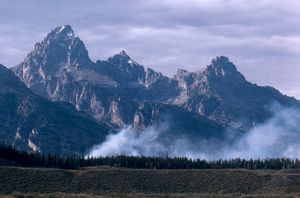 비버 크릭 근처의 산불