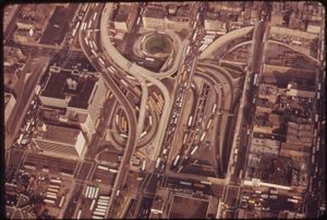 1973년 맨해튼 진입로의 항공 사진