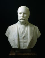 프랭크 엘웰이 제작한 1901년 호바트의 흉상, 미국 상원 부통령 흉상 컬렉션의 일부