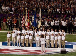 슈퍼볼 XLVII 전 공연 중 샌디 훅 초등학교 합창단