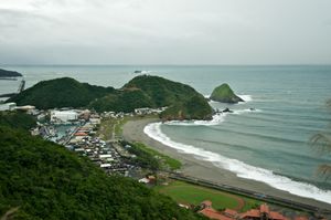 란쿵 마을의 모티브가 된 이란 현 쑤아오 진의 두부자오. 작품 속 오프닝 영상에서는 해안선이 왼쪽에 있는 등 좌우 반전된 상태로 그려져 있다.