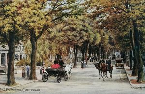 The Promenade, Cheltenham (postcard 1918) by A. R. Quinton