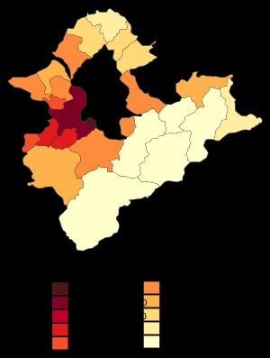 신베이시 인구 밀도 지도