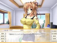 츠카사와 대화하는 주인공을 특징으로 하는 노을빛으로 물드는 언덕의 평균적인 대화.