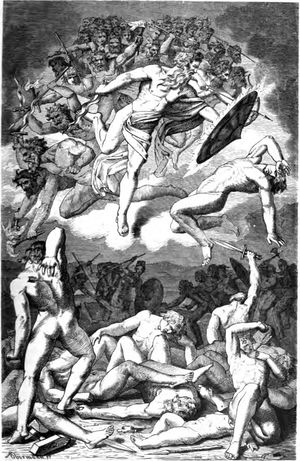 〈에시르의 몰락〉. 카를 에렌베르크의 1882년 그림.