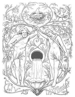 리프와 리프트라시르의 묘사 (로렌츠 프뢸리히의 작품, 1895)