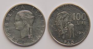 100 리라 FAO 기념 주화, 1979