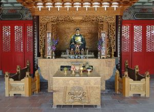 정성공의 사당에 있는 정성공의 조각상