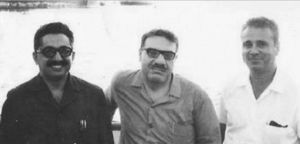 역대 클럽 회장, 오른쪽부터 왼쪽으로: 유세프 알-아메르(1963–1964), 모하메드 타리크 알-카티브 (1966–1967) 및 아드난 알-카삽(1969–1977).