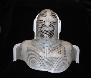 목구멍암 치료에 사용되는 방사선 마스크