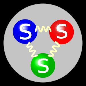 오메가 중입자의 쿼크 구조